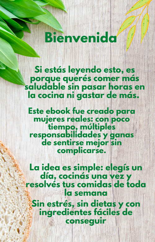 Cocina 1 dia, resolve toda la semana !